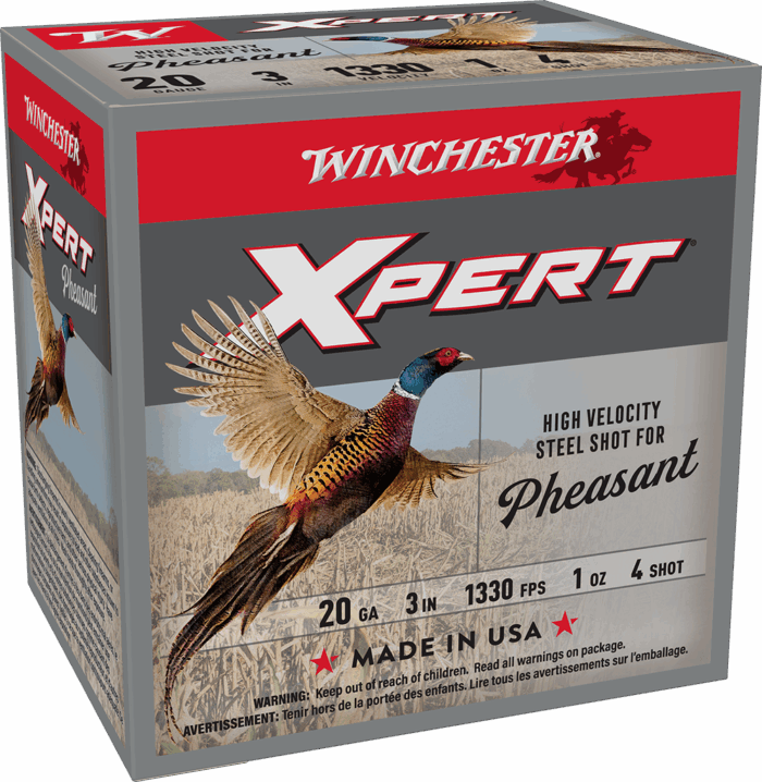 WINCHESTER 20 GA 3" #4 XPERT HV STEEL PHEASANT 1 OZ LEAD FREE 25 RD/BX 10 BX/CS