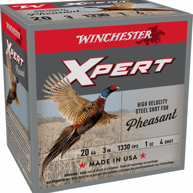 WINCHESTER 20 GA 3" #4 XPERT HV STEEL PHEASANT 1 OZ LEAD FREE 25 RD/BX 10 BX/CS