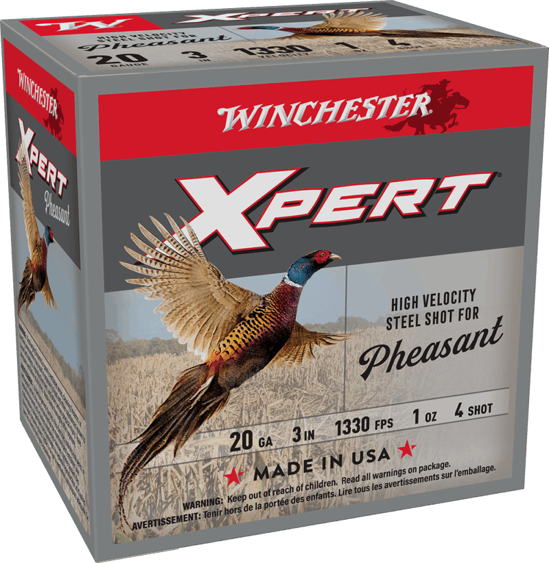 WINCHESTER 20 GA 3" #4 XPERT HV STEEL PHEASANT 1 OZ LEAD FREE 25 RD/BX 10 BX/CS