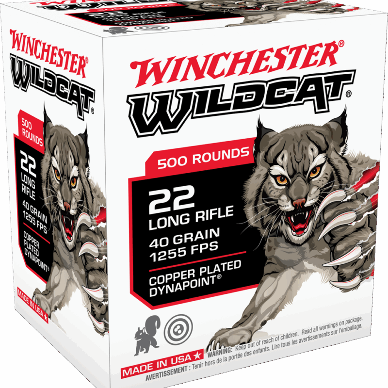 WINCHESTER 22 LR WILDCAT DYNAPOINT CP 40 GR 500 RD/BX 10 BX/CS