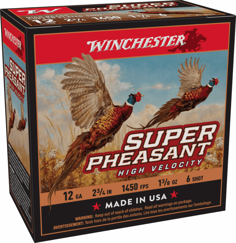 WINCHESTER 12 GA 2-3/4" #6 SUPER PHEASANT HV HB 1-3/8 OZ 25 RD/BX 10 BX/CS