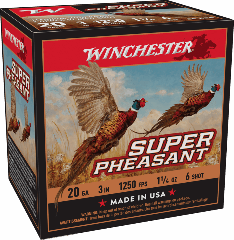 WINCHESTER 20 GA 3" #6 SUPER PHEASANT MAGNUM HB 1-1/4 OZ 25 RD/BX 10 BX/CS