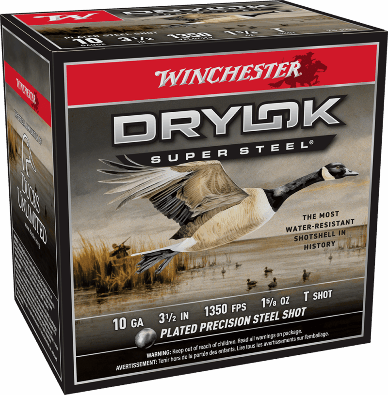 WINCHESTER 10 GA 3-1/2" T DRYLOK STEEL MAGNUM 1-5/8 OZ 25 RD/BX 10 BX/CS
