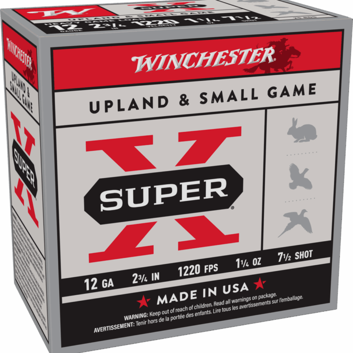WINCHESTER 12 GA 2-3/4" #7.5 SUPER-X UPLAND HEAVY GAME 1-1/4 OZ 25 RD/BX 10 BX/CS