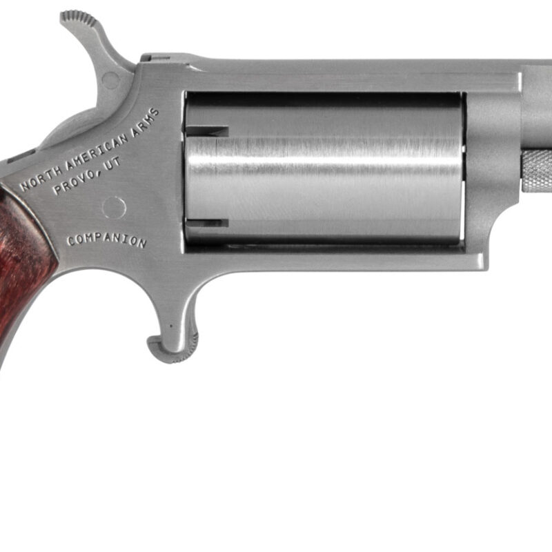 North American Arms 22MCBK Super Companion Cap & Ball Kit Small Frame #11 Percussion 5 Shot, 1.63" Stainless Steel Barrel, Cylinder & Frame, Rosewood Birdshead Grip, Exposed Hammer