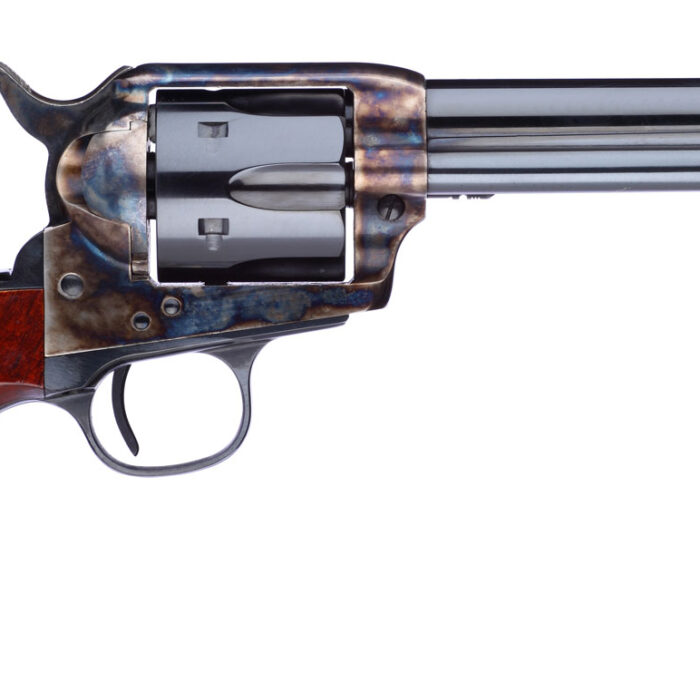 Taylors & Company 701EDE 1873 Cattleman New Model 357 Mag 6rd 5.50" Blued Cylinder & Barrel Color Case Hardened Steel Frame Walnut Navy Size Grip (Taylor Tuned)