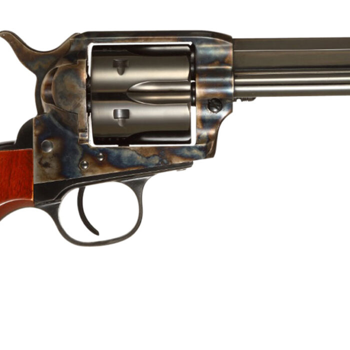 Taylors & Company 556104 1873 Cattleman Drifter 357 Mag Caliber with 4.75" Blued Finish Barrel, 6rd Capacity Blued Finish Cylinder, Color Case Hardened Finish Steel Frame & Walnut Grip