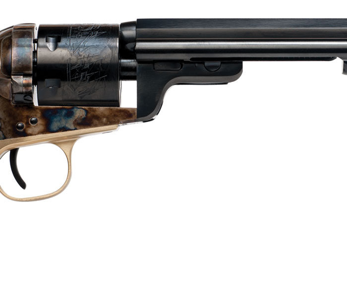 Cimarron CA925 1851 Richards-Mason 38 Special 6 Shot, 7.50" Blued Octagon Barrel & Cylinder, Color Case Hardened Steel Frame, Brass Bead Front Sight, Walnut Grip