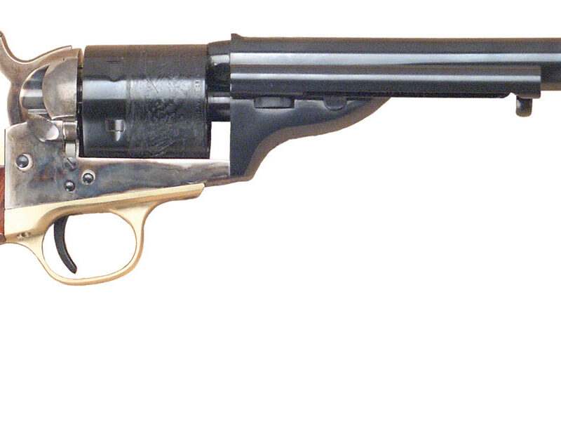 Cimarron CA914 1872 Open Top Navy 38 Long Colt 38 Special 6 Shot 7.50" Blued Steel Barrel, Blued Cylinder, Color Case Hardened Steel Frame, Walnut Grip, Exposed Hammer