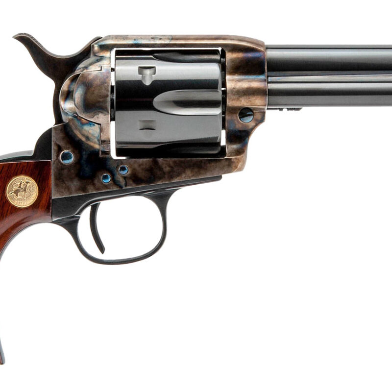 Cimarron MP400 Model P  357 Mag 38 Special 6 Shot 4.75" Blued Stainless Steel Barrel, Blued Cylinder, Color Case Hardened Steel Frame, Walnut Grip, Exposed Hammer