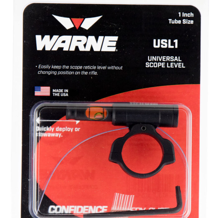 Warne USL1 Universal Scope Level  1" Tube Diameter Universal Aluminum Black