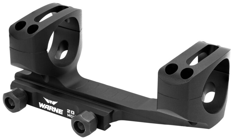 Warne LRSKEL34TW Skeletonized Scope Mount/Ring Combo Extended Black Anodized 34mm Tube MSR Ultra High Rings 20 MOA