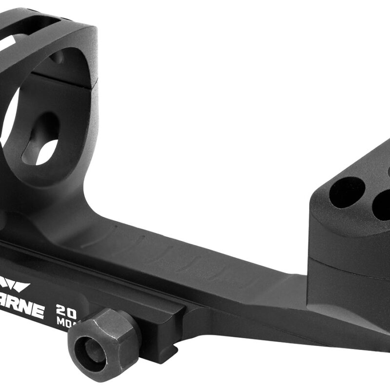 Warne LRSKEL34TW Skeletonized Scope Mount/Ring Combo Extended Black Anodized 34mm Tube MSR Ultra High Rings 20 MOA