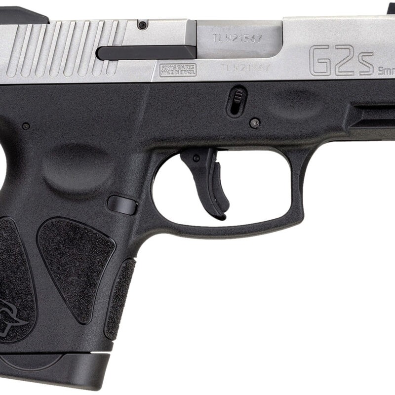 Taurus 1G2S939 G2S  Compact Frame 9mm Luger 7+1 3.20" Matte Stainless Steel Barrel, Matte Serrated Stainless Steel Slide, Black Polymer Frame w/Picatinny Rail & Polymer Grip, Right Hand