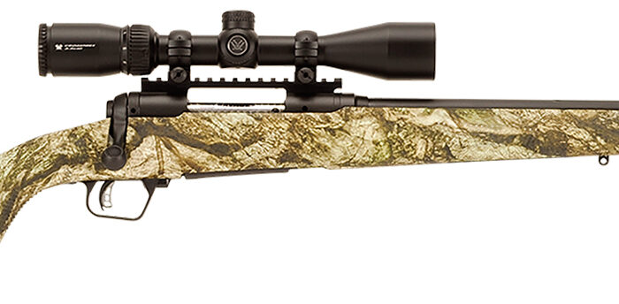 Savage Arms 57357 110 Apex Predator XP 22-250 Rem 4+1 20", Matte Black Metal, Mossy Oak Mountain Country Synthetic Stock, Vortex Crossfire II 4-12x44mm