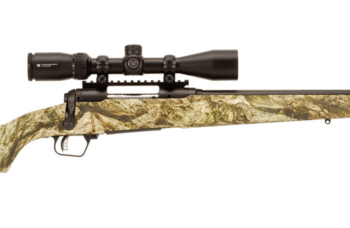 Savage Arms 57358 110 Apex Predator XP 204 Ruger 4+1 20", Matte Black Metal, Mossy Oak Mountain Country Synthetic Stock, Vortex Crossfire II 4-12x44mm