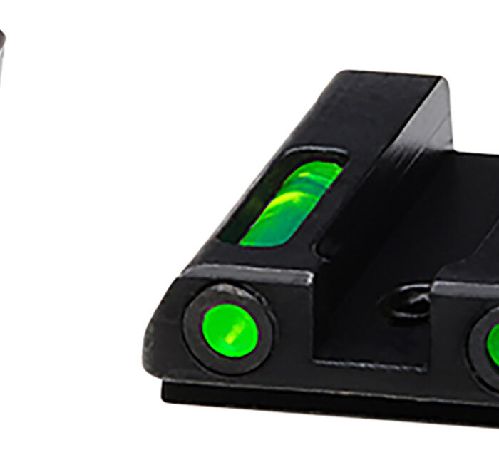 HiViz GLN321 LiteWave H3 Sight Set for Glock Green Tritium White Outline Front Sight-Green Fiber Optic Rear Sight