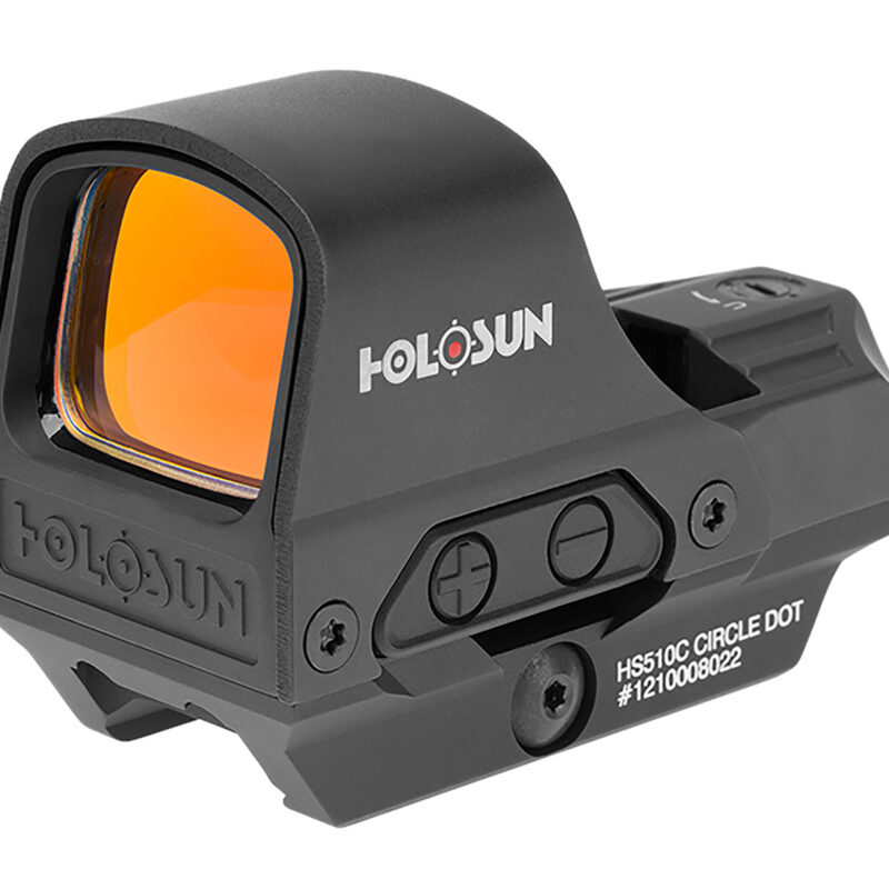 Holosun HS510C 510  Black 1x, 2 MOA Red Dot/65 MOA Circle Reticle