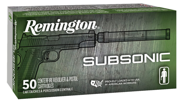 Remington Ammunition 28435 Subsonic  9mmLuger 147gr Flat Nose Enclosed Base 50 Per Box/10 Case
