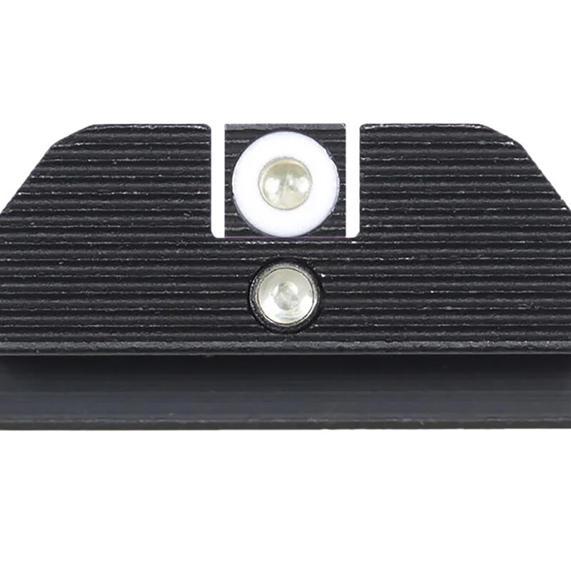 Night Fision GLK001015WGZ Student Of The Gun Accur8 For Glock  Green Tritium White Outline Front Sight-Green Tritium Black Ring Rear Sight Glock 17/17L/19