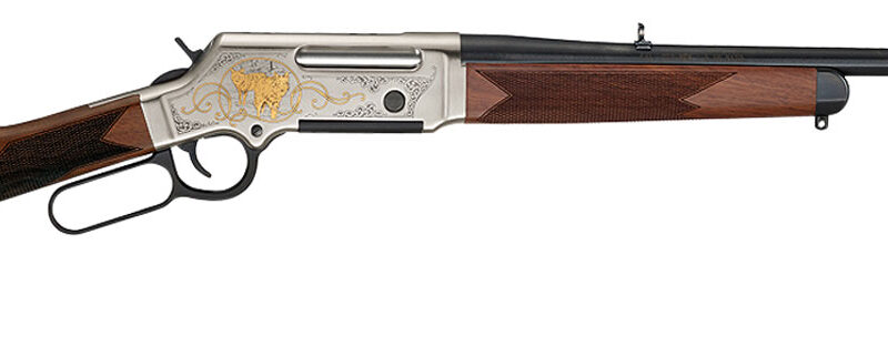 Henry H014WL223 Long Ranger Wildlife Full Size 223 Rem/5.56x45mm NATO 5+1 20" Blued Steel Barrel, Engraved Nickel-Plated w/24K Gold Inlay Steel Receiver, American Walnut Stock Right Hand