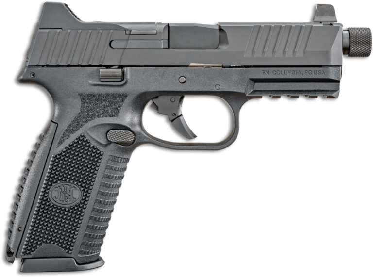 FN 66100527 509T  9mm Luger 10+1, 4.50" Black Steel Threaded Barrel, Matte Black Optic Ready/Serrated Stainless Steel Slide, Matte Black Polymer Frame w/Picatinny Rail