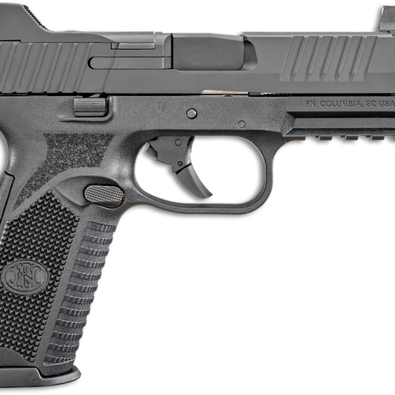 FN 66100527 509T  9mm Luger 10+1, 4.50" Black Steel Threaded Barrel, Matte Black Optic Ready/Serrated Stainless Steel Slide, Matte Black Polymer Frame w/Picatinny Rail
