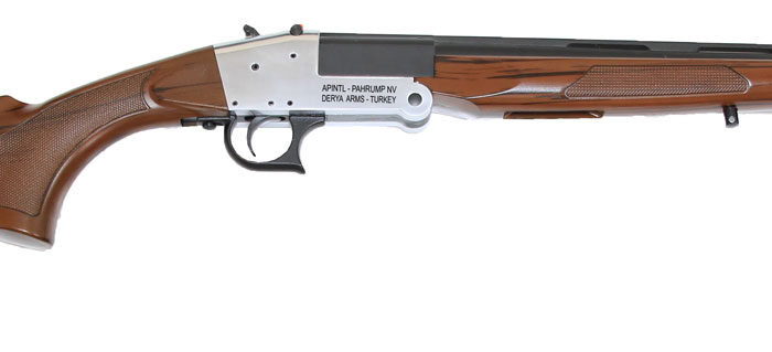 Rock Island TK105 Traditional Single Shot 20 Gauge with 20" Black Parkerized Barrel, 3" Chamber, 1rd Capacity, Silver Anodized Metal Finish & Woodgrain Finish Synthetic Stock Right Hand (Full Size)