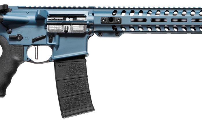 Patriot Ordnance Factory 01580 Wonder  5.56x45mm NATO 16.50" 30+1 Blue Titanium Cerakote 6 Position MFT Minimalist Stock