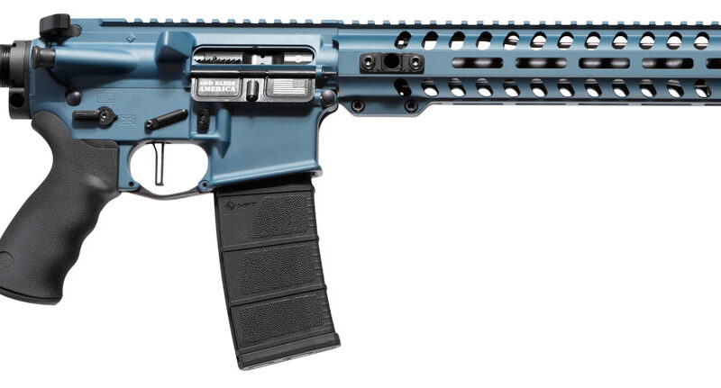 Patriot Ordnance Factory 01580 Wonder  5.56x45mm NATO 16.50" 30+1 Blue Titanium Cerakote 6 Position MFT Minimalist Stock