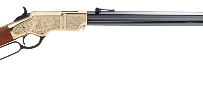 Henry H011D3 Original Deluxe 3rd Edition Full Size 44-40 Win 13+1 24.50" Blued Octagon Barrel, Brass Polished Brass Receiver, Fancy American Walnut Wood Stock Ambidextrous