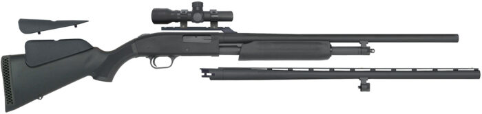 Mossberg 54047 500 Field/Deer Pump 20 Gauge 5+1 3" 26" Vent Rib/24" Slugster Barrels, Matte Blued Metal Finish, Synthetic Dual Comb Stock, Includes Accu-Set Chokes & Dead Ringer 2.5x20mm Scope