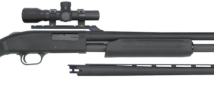 Mossberg 54047 500 Field/Deer Pump 20 Gauge 5+1 3" 26" Vent Rib/24" Slugster Barrels, Matte Blued Metal Finish, Synthetic Dual Comb Stock, Includes Accu-Set Chokes & Dead Ringer 2.5x20mm Scope