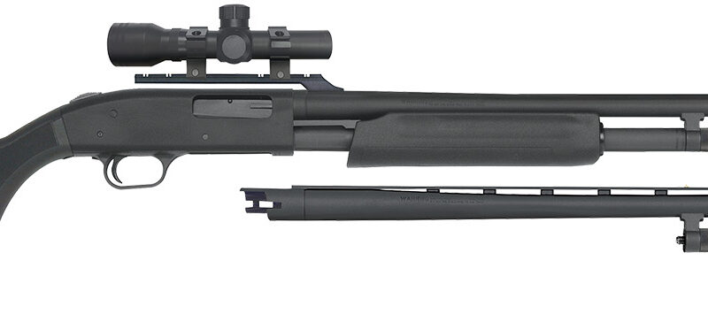 Mossberg 54047 500 Field/Deer Pump 20 Gauge 5+1 3" 26" Vent Rib/24" Slugster Barrels, Matte Blued Metal Finish, Synthetic Dual Comb Stock, Includes Accu-Set Chokes & Dead Ringer 2.5x20mm Scope