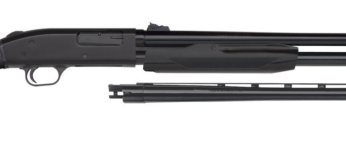 Mossberg 54330 500 Bantam Combo Youth Combo 20 Gauge 5+1 22" Blued 22" Vent Rib/24" Fully-Rifled Barrels, Blued Steel Receiver, Fixed Wood Stock, Right Hand, Accu-Set Full Rifled Bore Choke