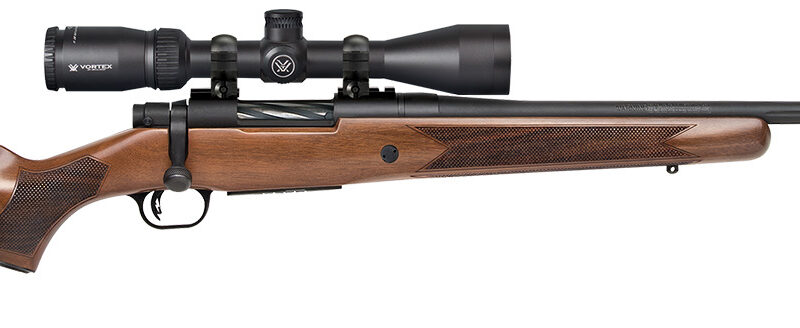 Mossberg 28058 Patriot  7mm-08 Rem Caliber with 5+1 Capacity, 22" Fluted Barrel, Matte Blued Metal Finish & Walnut Stock Right Hand (Full Size) Includes Vortex Crossfire II 3-9x40mm Scope