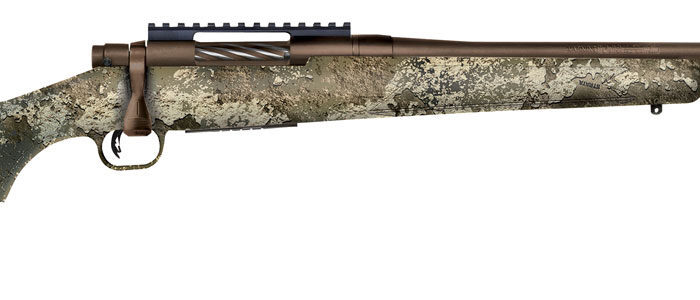 Mossberg 28074 Patriot Predator 22-250 Rem Caliber with 5+1 Capacity, 22" Threaded/Fluted Barrel, Patriot Brown Cerakote Metal Finish & TrueTimber Strata Synthetic Stock Right Hand (Full Size)