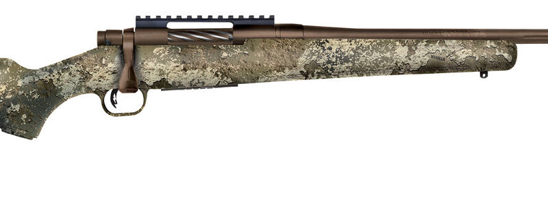 Mossberg 28074 Patriot Predator 22-250 Rem Caliber with 5+1 Capacity, 22" Threaded/Fluted Barrel, Patriot Brown Cerakote Metal Finish & TrueTimber Strata Synthetic Stock Right Hand (Full Size)