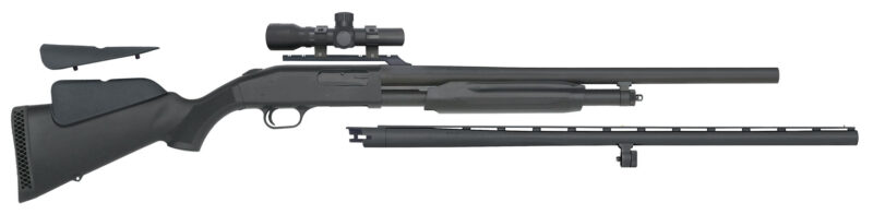 Mossberg 58244 500 Field/Deer 12 Gauge 5+1 3" 28" Vent Rib/24" Slugster Barrels, Blued Metal Finish, Synthetic Dual Comb Stock,  Includes Accu-Set Chokes & 2.5x20mm Scope