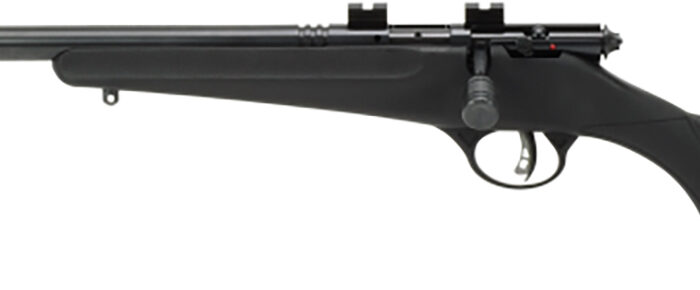 Savage Arms 13841 Rascal FLV-SR Youth 22 LR 1rd 16.12" Matte Blued Heavy Barrel, Matte Blued Carbon Steel Receiver, Black Synthetic Stock, Left Hand