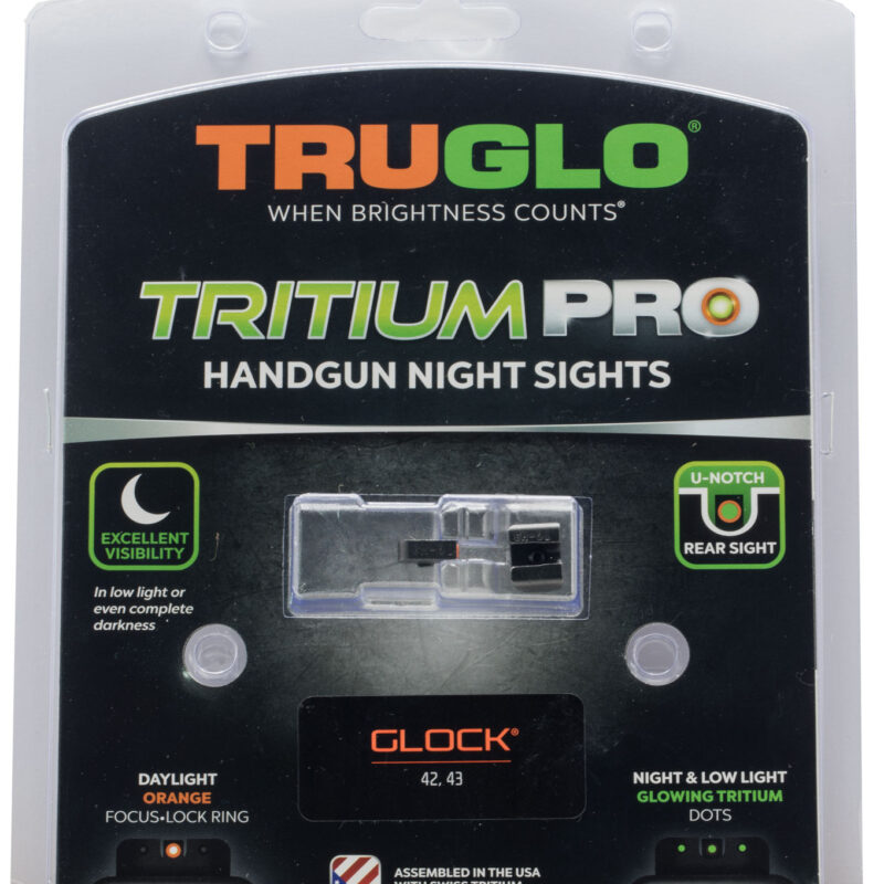 TruGlo TG231G1AC Tritium Pro  Black | Green Tritium Orange Outline Front Sight Green Tritium Rear Sight