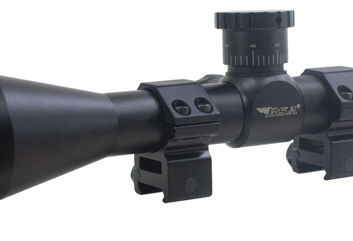 BSA 2239X40AOW Sweet 22 with Matte Black Finish, 3-9x 40mmAO, 30/30 Duplex Reticle, 1" Tube, 25 MOA Adj Size & Dovetail Mount Type Includes Rings