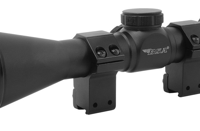 BSA AIR39X40AO Outlook  Matte Black 3-9x40mm AO 1" Tube Mil-Dot Reticle