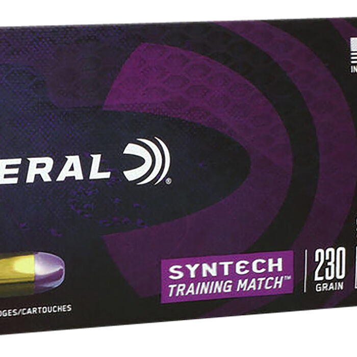 Federal AE45SJ2 Syntech Training Match 45ACP 230gr Total Syntech Jacket Flat Nose 50 Per Box/10 Case