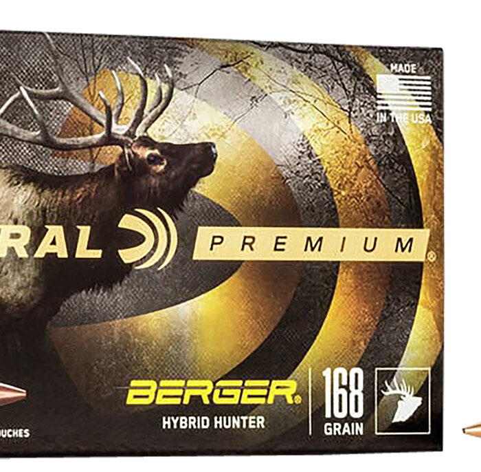Federal P308BCH1 Premium  308Win 168gr Berger Hybrid Hunter 20 Per Box/10 Case