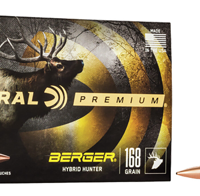 Federal P3006BCH1 Premium  30-06Springfield 168gr Berger Hybrid Hunter 20 Per Box/10 Case
