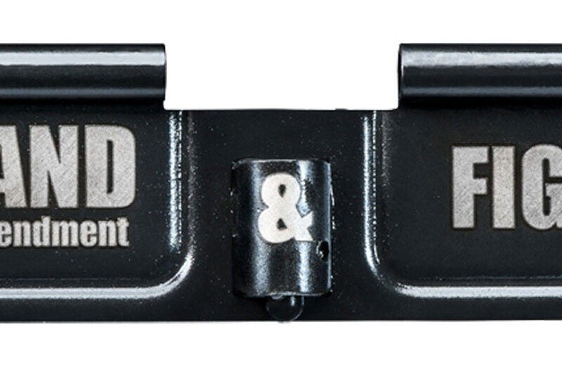Phase 5 Weapon Systems EPCSTAND Ejection Port Door  AR-15 Black Parkerized Steel 3.10" Engraved "Stand & Fight"