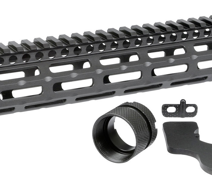 MIDWEST INDUSTRIES INC MICRM14 M-Series AR-15 6061 Aluminum Black Hard Coat Anodized 14"