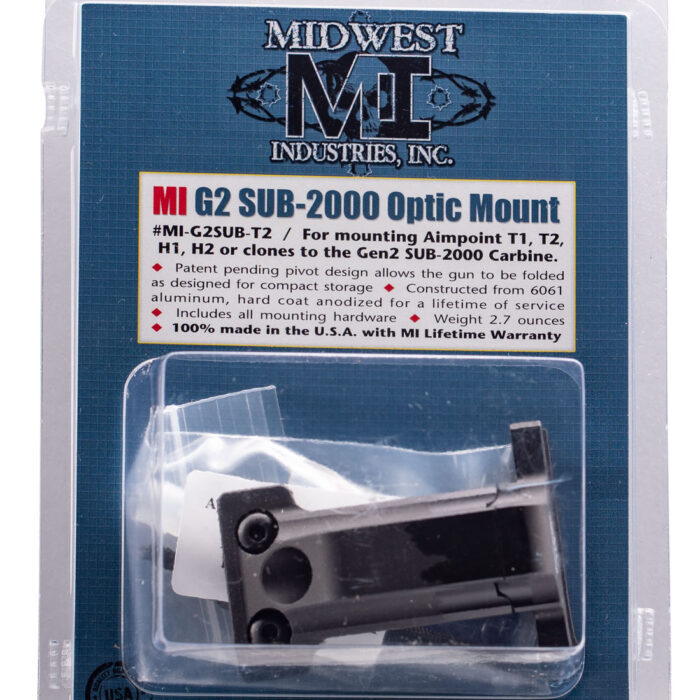 Midwest Industries MIG2SUBT2 Gen2 Sub 2000 Mini Optic Mount  Matte Black