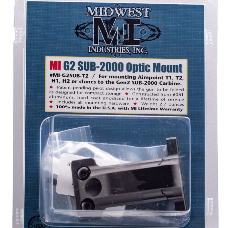 Midwest Industries MIG2SUBT2 Gen2 Sub 2000 Mini Optic Mount  Matte Black